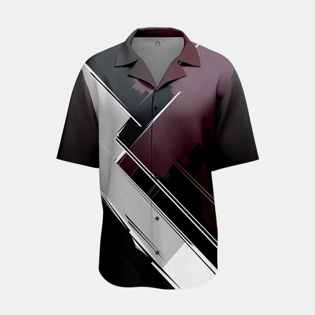 Mens Cuban Collar Shirt (Dot Knit 160 GSM, Grando (Standard Quality - Fast Turnaround), Standard (2-Pass Recommended), Black, 22)