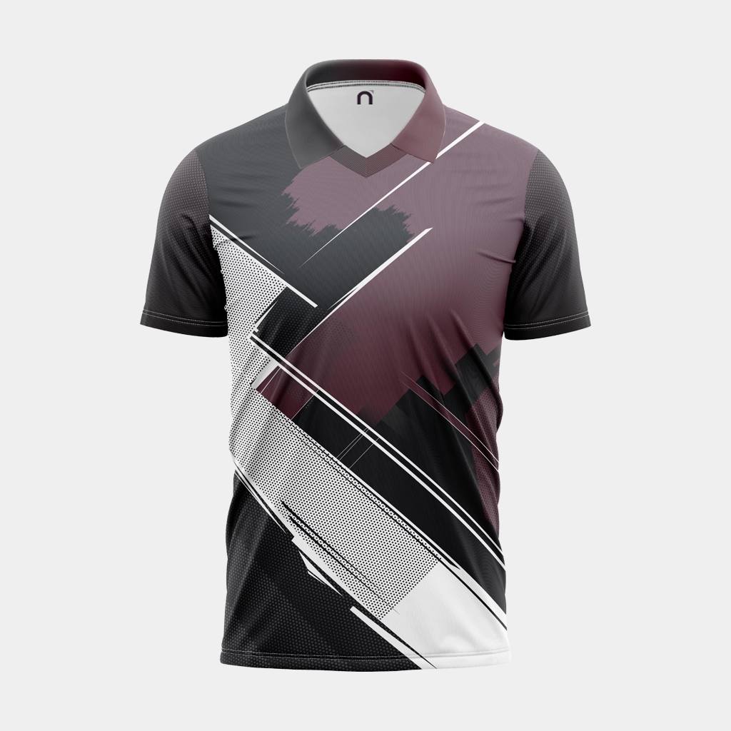 Mens V Neck Collar Half Sleeve Jersey (Dot Knit 160 GSM, Grando (Standard Quality - Fast Turnaround), Standard (2-Pass Recommended), Half Sleeve, Black, 22)