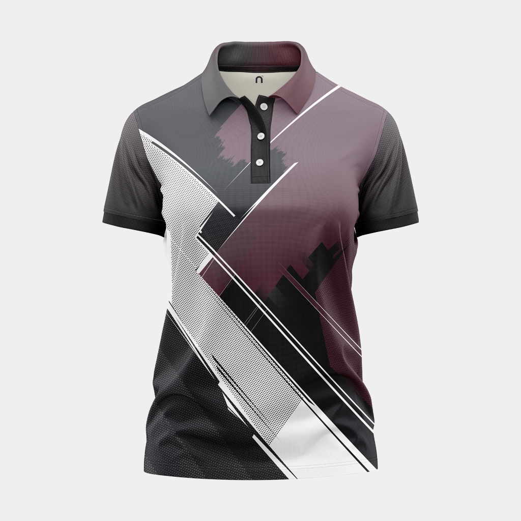 Women Polo Half Sleeve Jersey (Dot Knit 160 GSM, Grando (Standard Quality - Fast Turnaround), Standard (2-Pass Recommended), Half Sleeve, Black, 22)